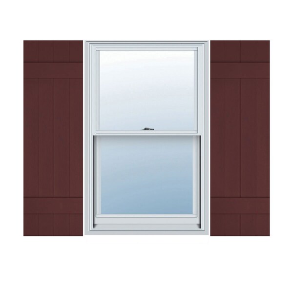 Ekena Millwork 14 in. W x 39 in. H Builders Edge, 2 Batten, Board-n-Batten Shutters, 078 - Wineberry, PR 080140039078 - main